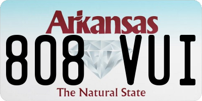 AR license plate 808VUI