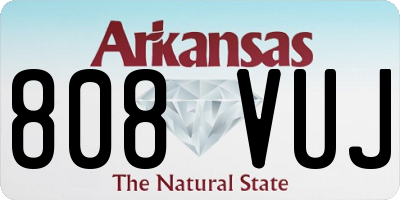 AR license plate 808VUJ