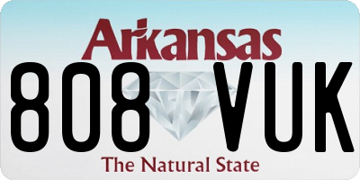 AR license plate 808VUK