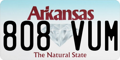 AR license plate 808VUM