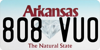 AR license plate 808VUO