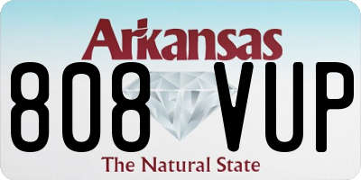 AR license plate 808VUP
