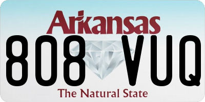 AR license plate 808VUQ