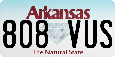 AR license plate 808VUS