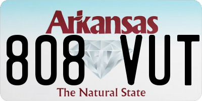 AR license plate 808VUT