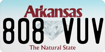 AR license plate 808VUV