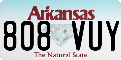 AR license plate 808VUY