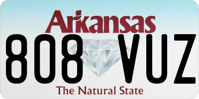 AR license plate 808VUZ