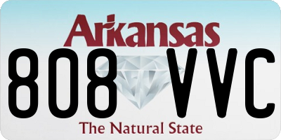 AR license plate 808VVC