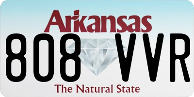 AR license plate 808VVR