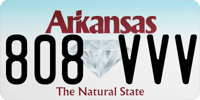 AR license plate 808VVV