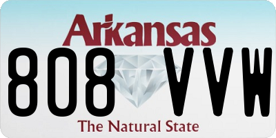 AR license plate 808VVW
