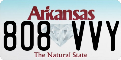 AR license plate 808VVY