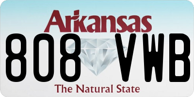 AR license plate 808VWB