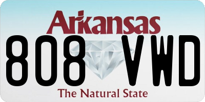 AR license plate 808VWD