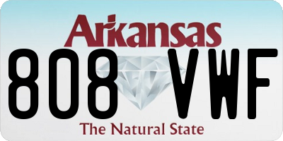 AR license plate 808VWF