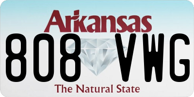 AR license plate 808VWG