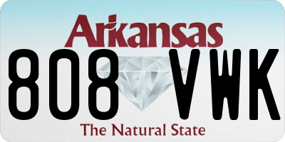 AR license plate 808VWK