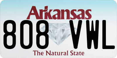 AR license plate 808VWL