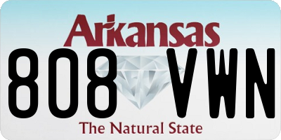 AR license plate 808VWN