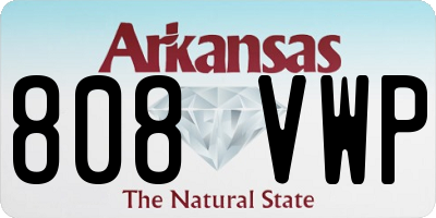 AR license plate 808VWP
