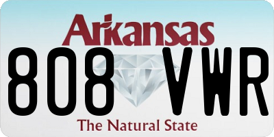 AR license plate 808VWR