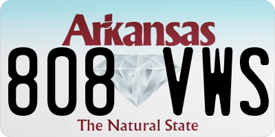 AR license plate 808VWS