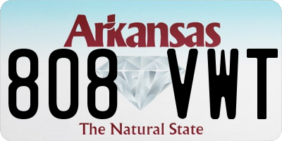 AR license plate 808VWT