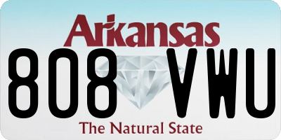 AR license plate 808VWU