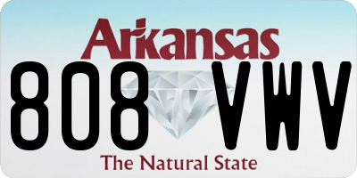 AR license plate 808VWV