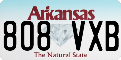 AR license plate 808VXB