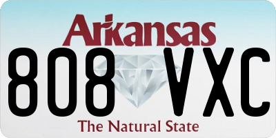 AR license plate 808VXC