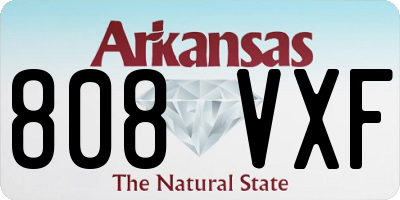 AR license plate 808VXF