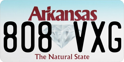 AR license plate 808VXG