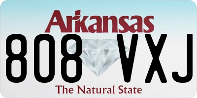 AR license plate 808VXJ