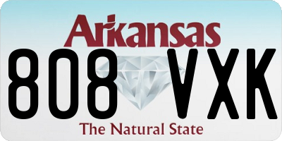 AR license plate 808VXK
