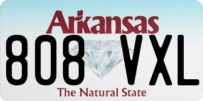 AR license plate 808VXL