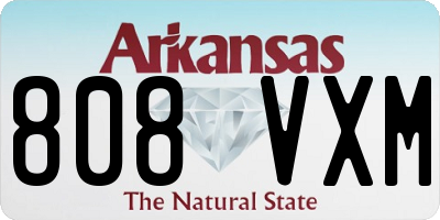 AR license plate 808VXM