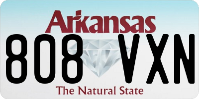 AR license plate 808VXN