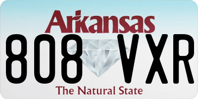 AR license plate 808VXR