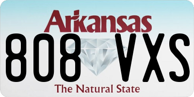 AR license plate 808VXS