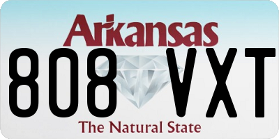 AR license plate 808VXT