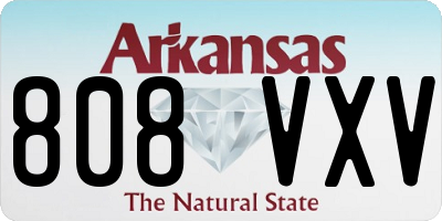 AR license plate 808VXV