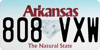 AR license plate 808VXW