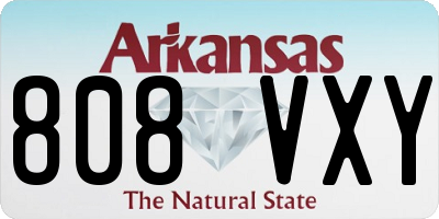 AR license plate 808VXY