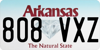 AR license plate 808VXZ