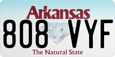 AR license plate 808VYF