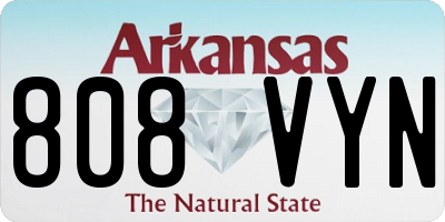 AR license plate 808VYN