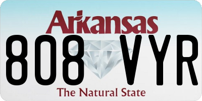 AR license plate 808VYR