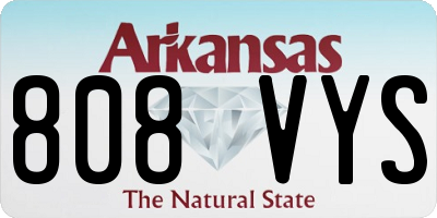 AR license plate 808VYS